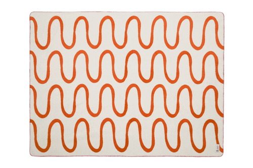 noo.ma SWIRL Katoenen deken - Terracotta