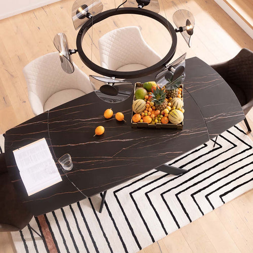 Kare Design Uitschuifbare eettafel Twist 180x90cm zwart