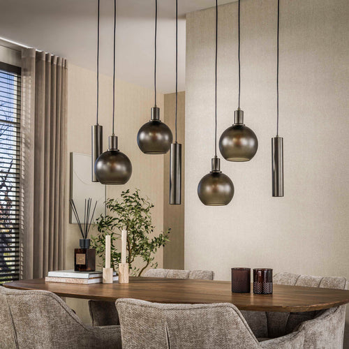 Giga Living Hanglamp Sfera Tricolore - Bruin Glas - 100x35x150cm