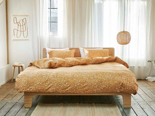 Yumeko dekbedovertrek katoen satijn fields of gold 240x220 + 2/60x70 - vtwonen shop