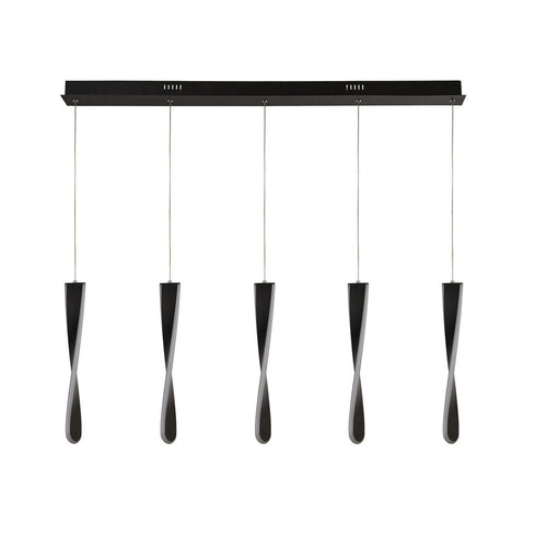 Searchlight PADDLE - Led 5 Light Bar Ceiling Hanglamp - Zwart