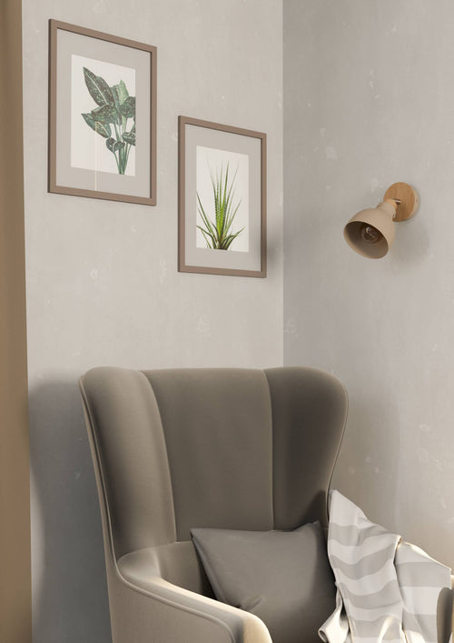 EGLO spot Arrecife - e27 - 23,5 cm - bruin/beige - staal - vtwonen shop