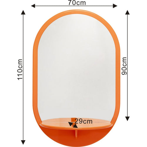 Kare Design Spiegel Groove 110x70cm oranje