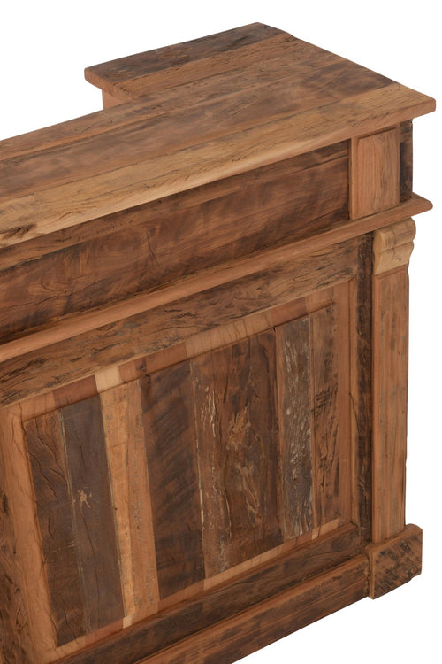 J-Line barkast 2 Lades - gerecycleerd hout - naturel