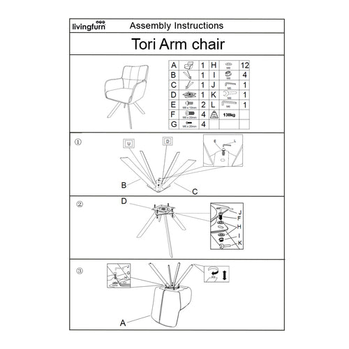 Livingfurn eetkamerstoel Tori Sand - naturel - set van 2 - vtwonen shop
