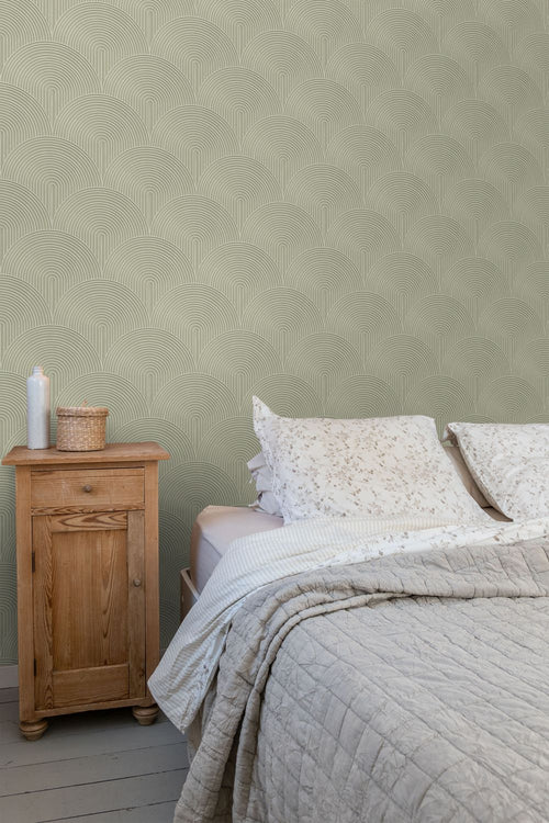 ESTAhome behang 3D-motief groen - 50 x 900 cm - 131105