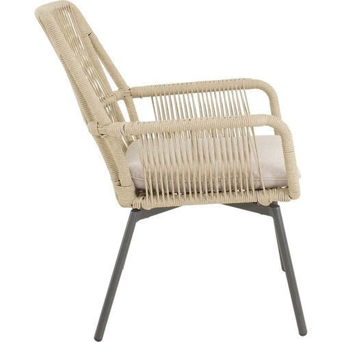 Lesli Living bistrostoel Silas - beige - 64x69x92cm - set van 4