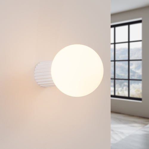 Sollux Lighting Wandlamp HALO wit IP44 - 12x17x12cm
