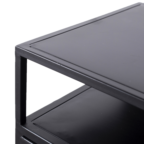 Giga Meubel Nachtkast Joëll - Zwart Metaal - 40x40x60cm - vtwonen shop