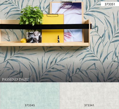 A.S. Création behang geschilderd effect blauw grijs - 53 cm x 10.05 m - AS-373345