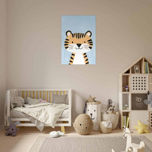 Artfulprints  Speelse tijger vriend   poster 70x100 cm - vtwonen shop