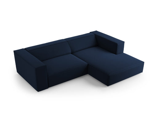 Cosmopolitan Design rechter hoekbank Arendal 3-zits, flueel, koningsblauw - 166x224x70cm
