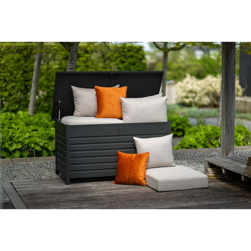 Cambridge kussenbox - aluminium - 155x97xH82,5 cm - carbon black - vtwonen shop