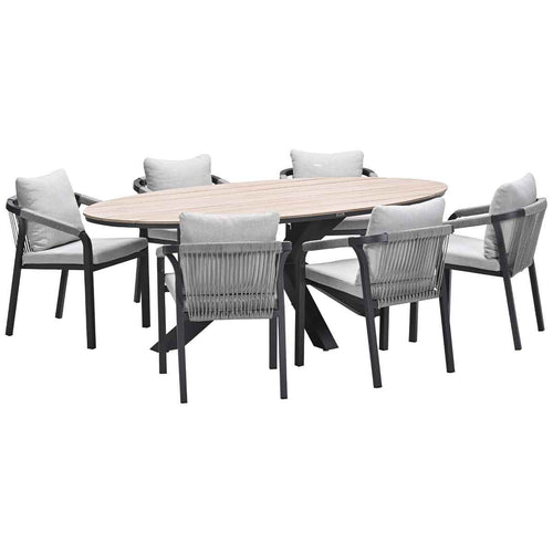 Garden Impressions tuinset Tarera - Tulli - taupe - 220x115 cm - 7-delig - vtwonen shop