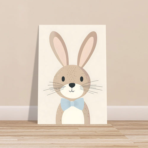 Artfulprints  Konijn met strik   poster 50x70 cm - vtwonen shop