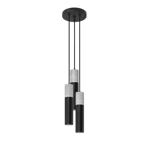 Sollux Lighting Hanglamp BORGIO 3P zwart - 20x20x110cm