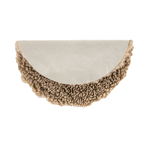 Nest living Malia Rond Zitkussen Teddystof Beige - vtwonen shop