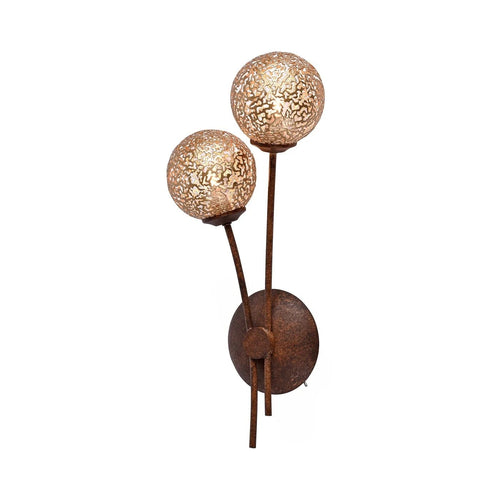 Paul Neuhaus wandlamp Greta - 2 lichts - 14  x 44   cm - bruin