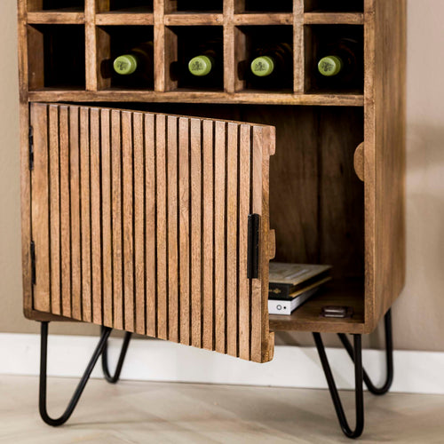 Giga Meubel Wijnkast Tweak - Naturel Hout - 56x35x90cm