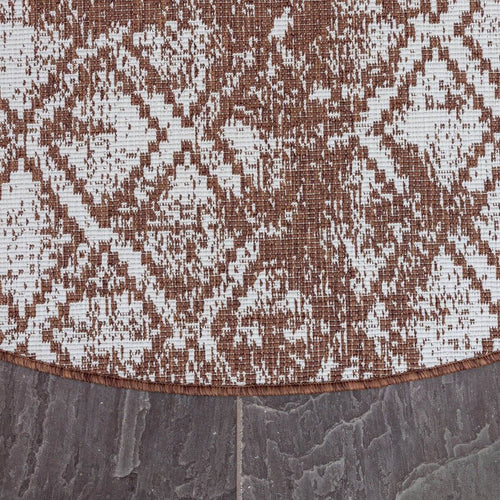 Rond Buitenkleed Frost - Roest - dubbelzijdig - EVA Interior - vtwonen shop