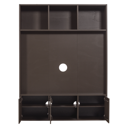 WOOOD tv opbergkast Meggy - Grenen hout - Middenbruin - 215x160x40