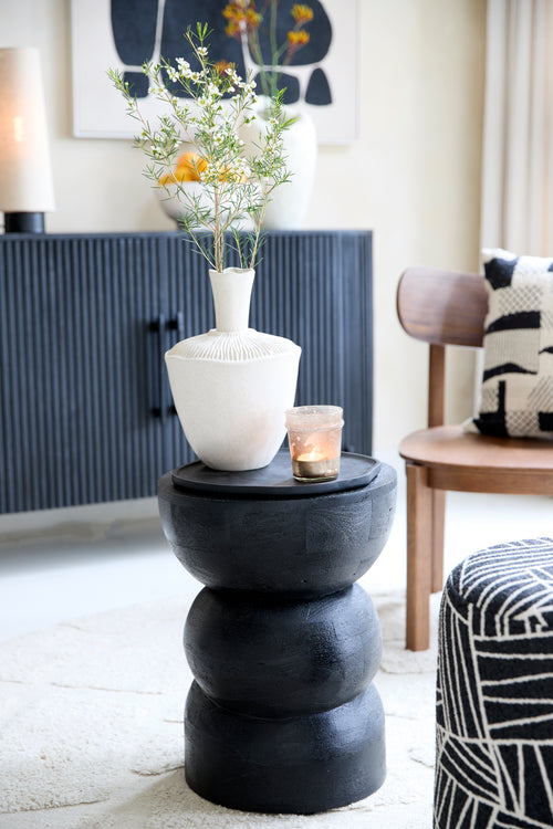 Light & Living bijzettafel AZALIO - Ø35x45cm - zwart - vtwonen shop