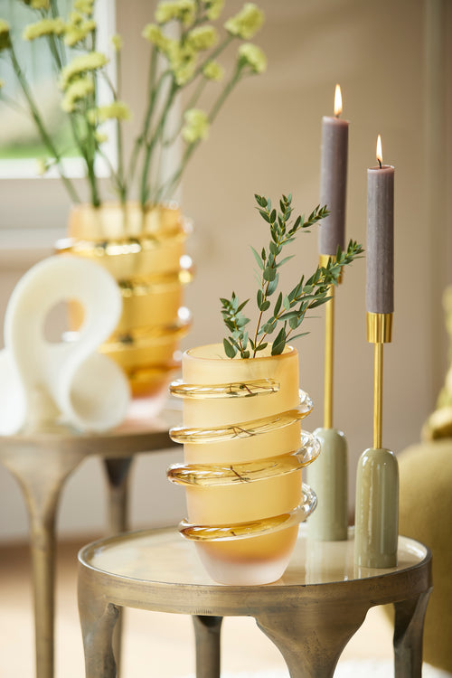 Light & Living vaas ODATE - Ø16.5x25cm - geel - vtwonen shop