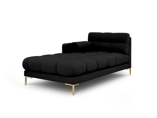 Cosmopolitan Design linker meridiaan Bali structurele stof, zwart - 185x102x75cm