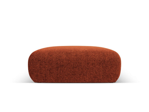 Cosmopolitan Design Poef Nolio 2-zits, chenille, terracotta - 100x100x36cm