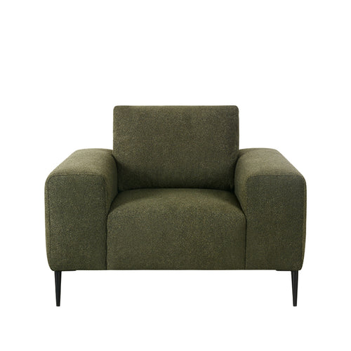 LABEL51 Fauteuil Ferraro - Donkergroen Bouclé - 112x88x85cm