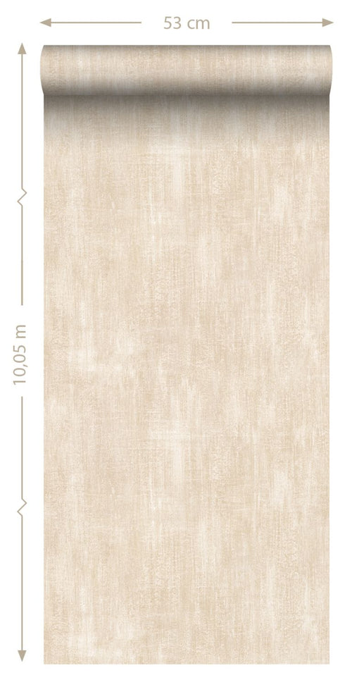 ESTAhome behang betonlook zand beige - 53 cm x 10.05 m - 148765
