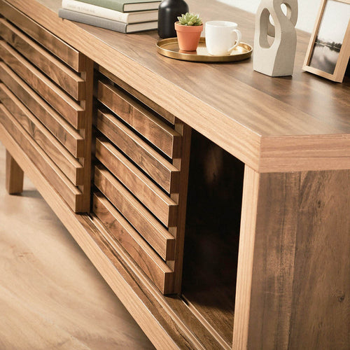 Calicosy - LIAM TV-meubel - Donker hout - 140x35x45 cm