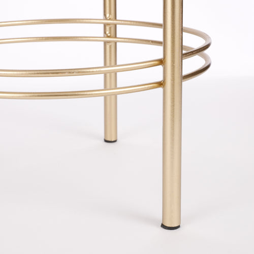 Mica Decorations Sverre Bloempot op Standaard - H81 x Ø27 cm - Zwart, Goud - vtwonen shop