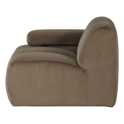 WOOOD 1-zits bank arm links Mojo - Velvet - Taupe - 74x124x97