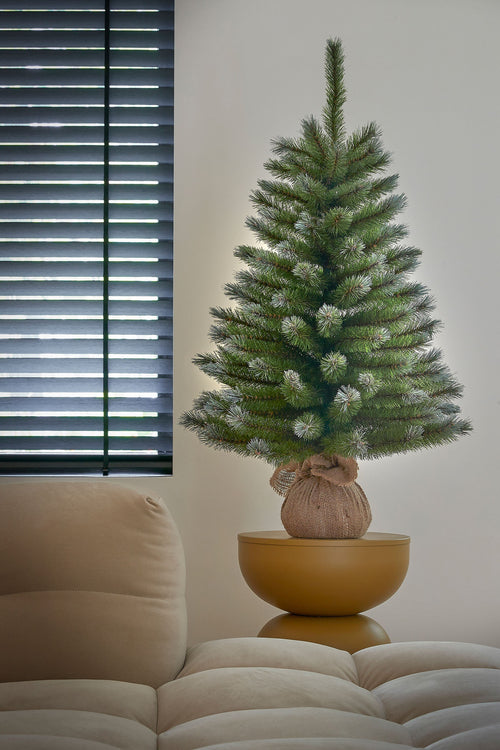 Triumph Tree Pittsburgh Kunstkerstboom in Jute - H90 x Ø56 cm - Groen Frosted - vtwonen shop