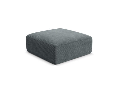 Cosmopolitan Design Poef Campi ribfluwelen donkergrijs - 90x90x40cm