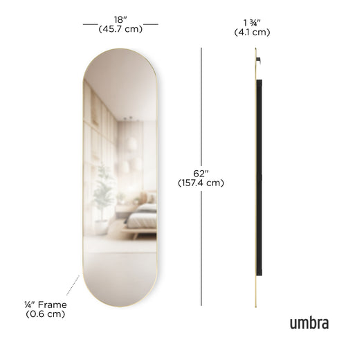 Umbra pilvormige spiegel Hubba- 45 x 157 x 5 cm - goud