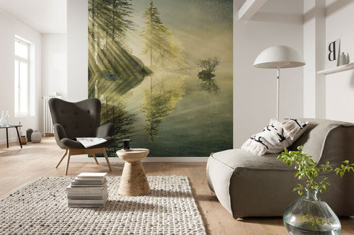 Sanders & Sanders fotobehang bosrijk landschap groen - 200 x 250 cm - 612522