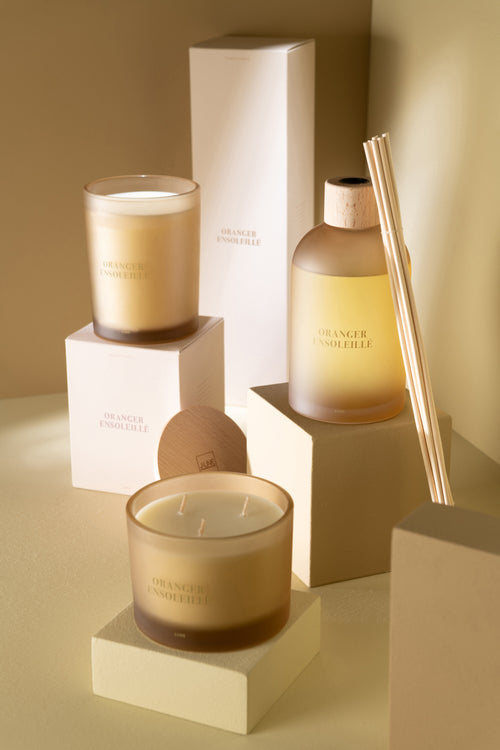 J-Line geurkaars Accords Essentiels - Oranger Ensoleillé - geel - 38U - vtwonen shop