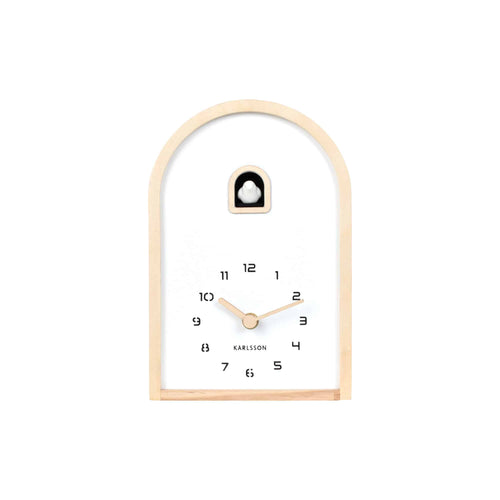 Karlsson wandklok Curva Cuckoo - bruin - 6.4x16.8x24.8cm