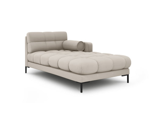 Cosmopolitan Design rechter chaise longue Bali structurele stof, beige - 185x102x75cm