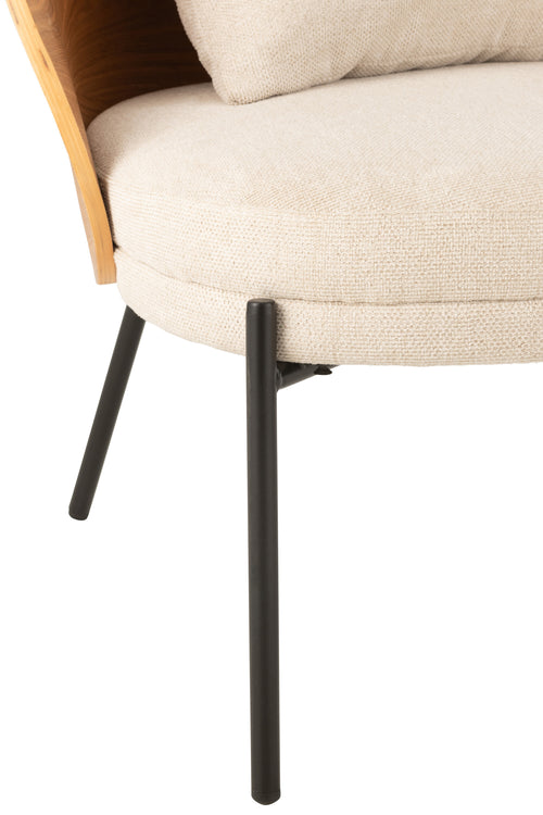 J-Line stoel Lone - multiplex/metaal - naturel/beige