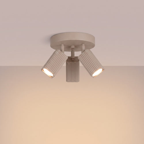 Sollux Lighting Plafondlamp RAYO 3P taupe - 20x20x18cm