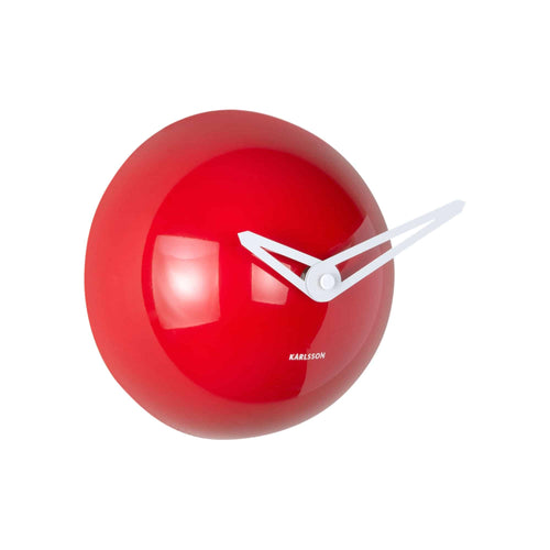 Karlsson wandklok Cool Retro Cap - rood - Ø15cm