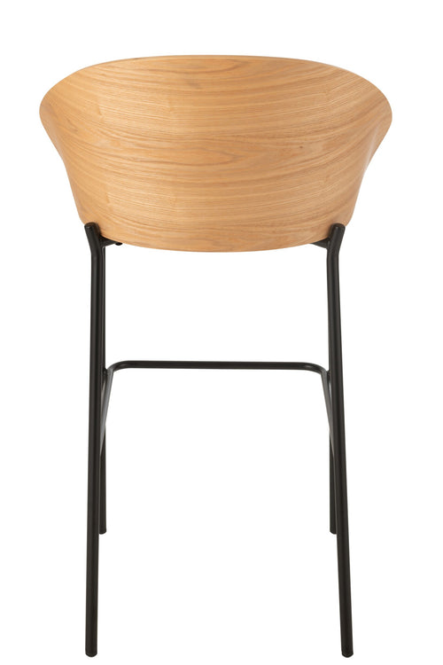 J-Line barstoel Lone - multiplex/metaal - naturel/beige