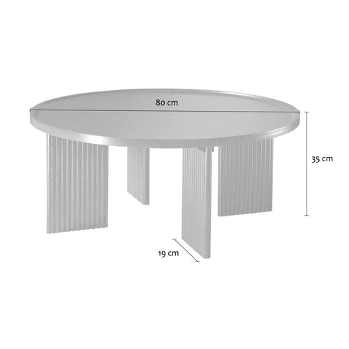 Calicosy - NAIA Salontafel - Donkerbruin hout - 80x80x35 cm
