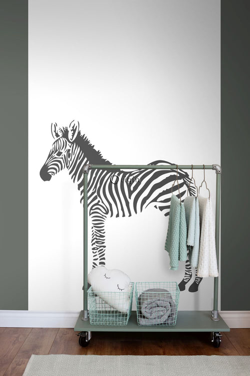 Origin Wallcoverings fotobehang zebra's zwart wit - 150 x 279 cm - 357217