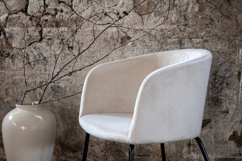 Rebellenclub Eetkamerstoel Cerreto - Beige Velours - vtwonen shop