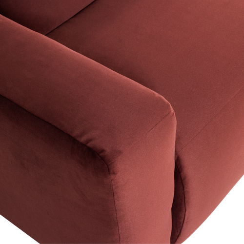 WOOOD 1-zits bank arm links Mojo Base - Velvet - Kastanjebruin - 74x105x97