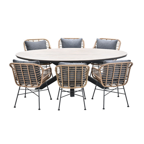 Garden Impressions tuinset Lucas - Tulli bruin - light teak look - 7-delig - vtwonen shop